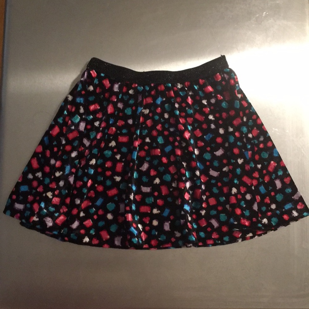 Printed Velvet Circle Skirt